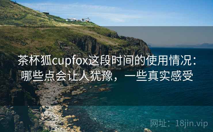 茶杯狐cupfox这段时间的使用情况：哪些点会让人犹豫，一些真实感受