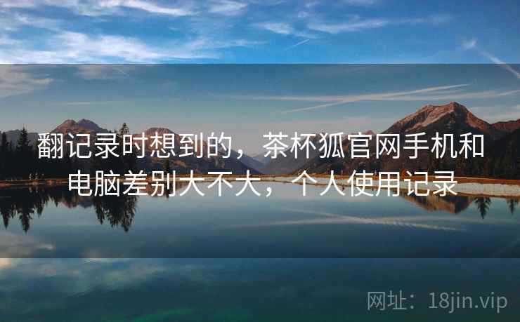 翻记录时想到的，茶杯狐官网手机和电脑差别大不大，个人使用记录