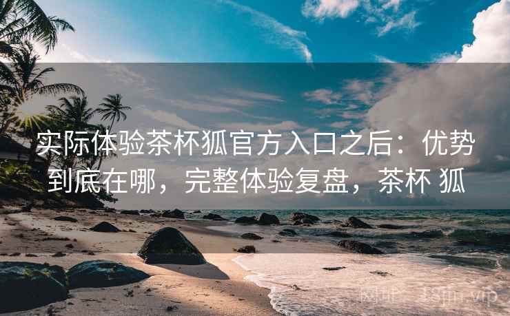实际体验茶杯狐官方入口之后：优势到底在哪，完整体验复盘，茶杯 狐