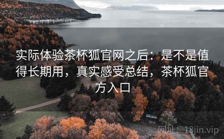 实际体验茶杯狐官网之后:是不是值得长期用,真实感受总结,茶杯狐官方入口 实际体验茶杯狐官网之后:是不是值得长期用,真实感受总结,茶杯狐官方入口